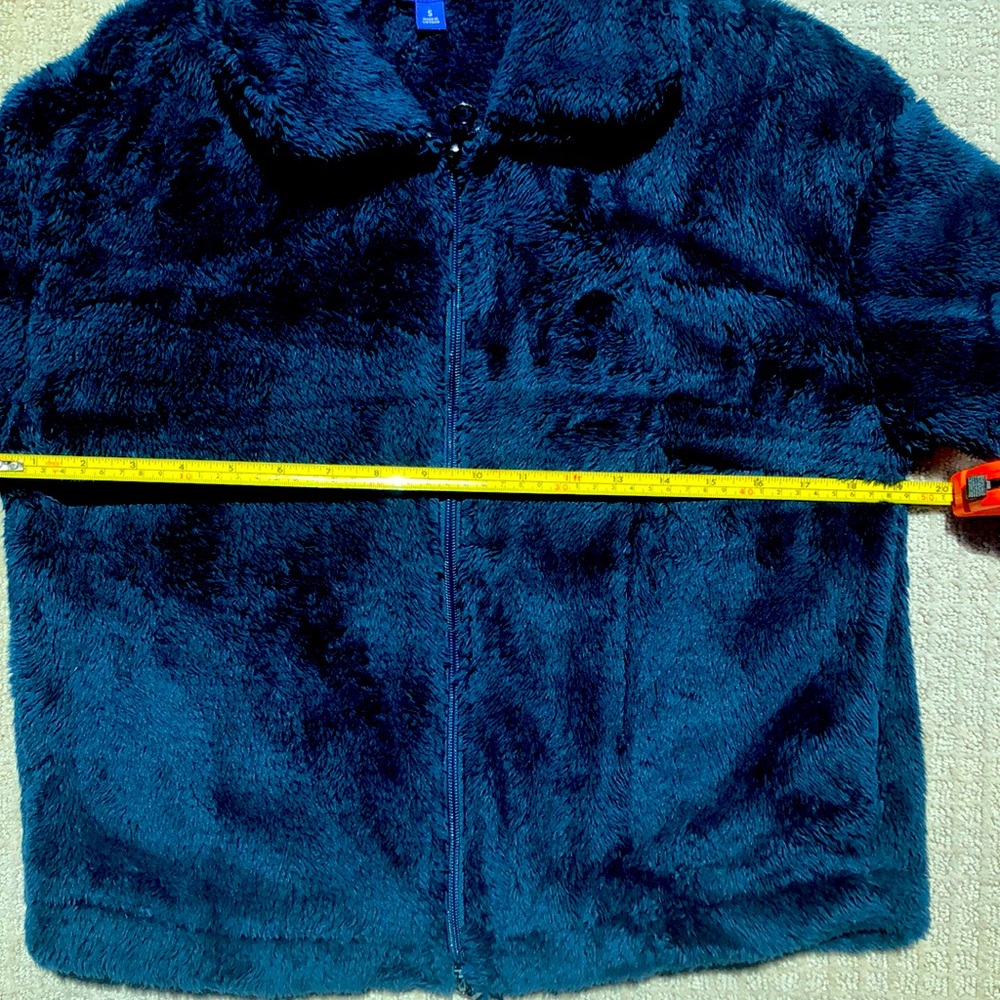 Beautiful Blue Faux Fur Jacket Small
